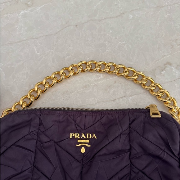 Prada nylon eggplant shoulder bag - Picture 6 of 8